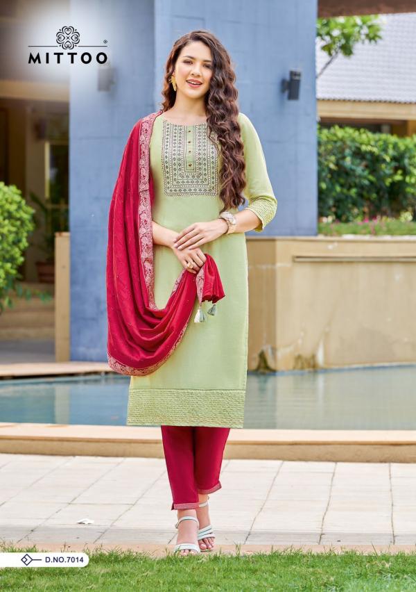 Mittoo Life Style Vol 2 viscose Festive Wear Kurti Pant With Dupatta